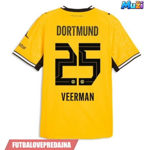 Lacne Muži Futbalové dres Borussia Dortmund Joey Veerman #25 2026-27 Krátky Rukáv - Domáci